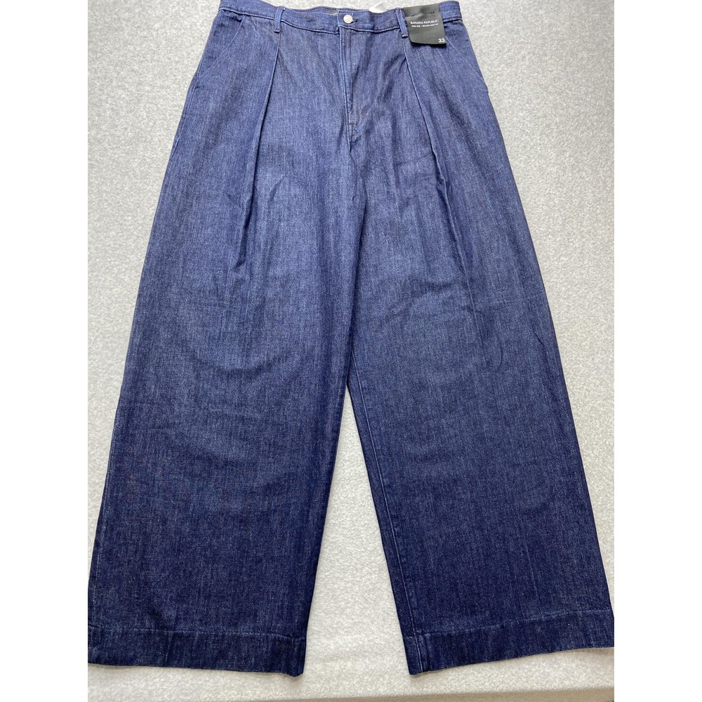 Banana Republic Men’s Relaxed Wide-Leg Jeans in Dark Indigo